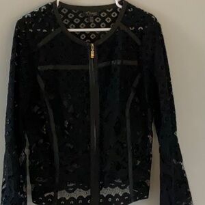 Lace with Leather trim jacket